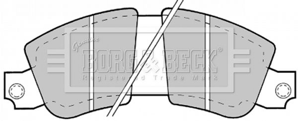 BORG & BECK Комплект тормозных колодок, дисковый тормоз BBP1183